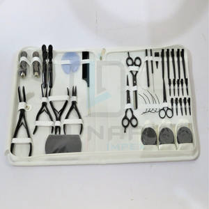 New Trendy Large Hair Extension Tools Kit Matt Black Finish <b>Tape</b> in Hair Extension Removal Solution Pliers With Custom Branding - Product Image 3