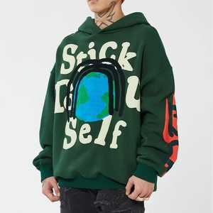 Sudaderas con capucha y sudaderas transpirables para hombre con estampado 3D en relieve de tendencia superior Ropa de invierno con logotipo bordado de Pakistán - Product Image 1
