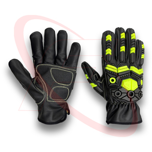 Guantes mecánicos de protección de alta calidad antiimpacto Guantes industriales de seguridad en cuero de vaca con máxima protección - Product Image 1