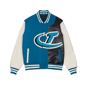 Veste de baseball universitaire en molleton pour hommes, veste boutonnée au design tendance, vestes Letterman Varsity, à prix bon marché - Product Image 4