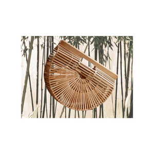 Classic <b>Wicker</b> Bamboo Handle <b>Bag</b> with Handles Round Shape Custom Size Multifunction Handicraft Fashion Accessories Made Vietnam - Product Image 2
