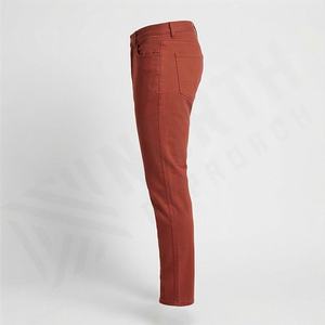 Pantalon moderne anti-rides, couleur personnalisée, ourlet ouvert, taille élastique, poches zippées, détails intelligents, uni, teinture unie, pantalon formel décontracté - Product Image 3