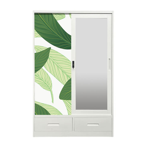 Armario de Acero con Puerta de Vidrio, Armario Metálico Moderno y Minimalista, Armario de Almacenamiento, <span class=keywords><strong>Ropero</strong></span> de Acero, Roperos Metálicos - Product Image 3