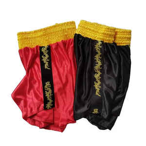Pantalones cortos de Muay Thai de secado rápido transpirables y ligeros de alta demanda, ropa de artes marciales teñida lisa - Product Image 3