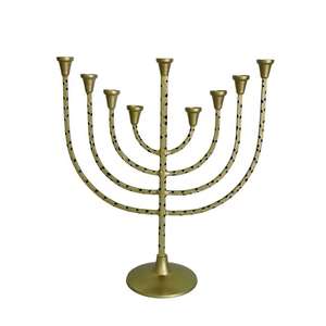 Trending Metal Menorah with Antique Copper Finishing Handmade Jewish Menorah <b>Candle</b> <b>Holders</b> Religions Candelabra - Product Image 3