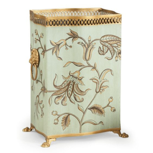 Metal waste <b>bin</b> With Beautiful Digital Printing with Brass Feet. - Product Image 5