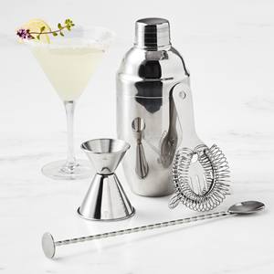 Ensemble de shaker à cocktails professionnel en acier inoxydable avec doseur, filtre, cuillère de bar, conception anti-fuite, idéal pour le bar à domicile et les fêtes - Product Image 4