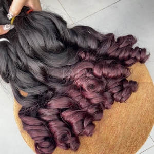 Buena calidad Bouncy Baby Thin Hair Highlight Color Extensiones de cabello humano vietnamita Frontal y paquetes Set 2025 - Product Image 4