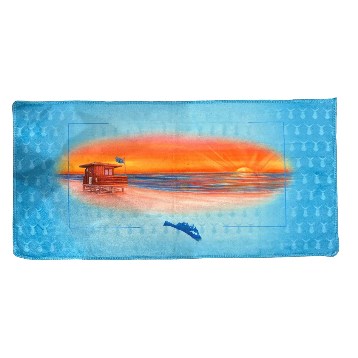 Serviette de plage en microfibre antibactérienne à prix abordable Serviette imprimée personnalisée en couleur non décolorée par le fabricant direct de serviettes de plage