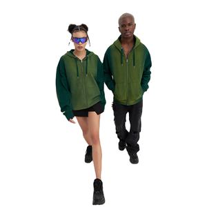 Top de alta calidad de peso pesado Unisex ácido lavado Zip Up ropa de bajo precio impresión de pantalla sudaderas con capucha en blanco personalizado ácido lavado Sudadera con capucha - Product Image 3