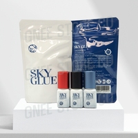 Colle ciel longue durée à séchage rapide D + 5ml pour les extensions de cils Corée Original Sky Glue Black Cap Lash Glue Adhesive Private Label