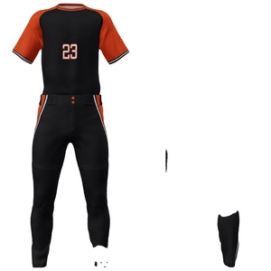 Camiseta de Béisbol Personalizada con Sublimación, 100% Poliéster, Cuello en V, Transpirable, de Secado Rápido, 300g, Sólida, para Equipos, OEM - Product Image 1
