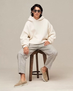 Suéter y sudadera con capucha para hombre de 100% algodón de peso pesado personalizado, Jersey de punto de gran tamaño con cuello con capucha y patrón de dibujos animados - Product Image 2