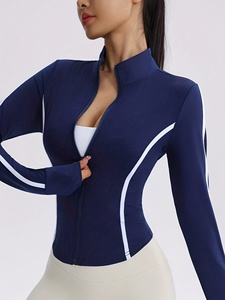 Women's High Quality Buttery Soft Popular Women Long Sleeve Gym Training Fitness Outer Wear <b>Jackets</b> <b>Yoga</b> <b>Jacket</b> With Pocket - Product Image 6