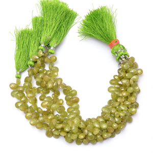 AAA Natural extremadamente raro Sphene Titanite 6x9mm pera facetada Briolette cuentas semipreciosas piedras preciosas Briolette cuentas para joyería - Product Image 5