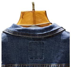 Vestes et manteaux en jean pour hommes Veste en jean coupe ajustée Automne Hiver Mode décontractée Manteau en jean avec boutons, grande taille jusqu'à 4XL - Product Image 4