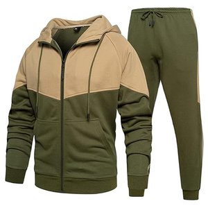 Ensemble de jogging décontracté pour hommes de haute qualité avec logo personnalisé OEM Survêtements deux pièces à la mode pour l'hiver grande taille XL - Product Image 1