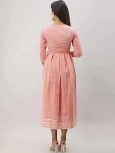 Main indienne bloc floral imprimé coton robe été porter robe décontractée boho robe femmes mode cadeau personnalisé en vente. - Product Image 3