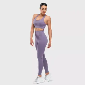 Custom Yoga Wear Workout Sportswear Gym Fitness Sets Women High Quality Two Piece Scrunch Butt <b>Leggings</b> And Bra Set High Stretch - Product Image 6