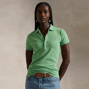 Camisetas de mujer de algodón transpirable con logotipo personalizado, Polo de Golf de manga corta para mujer, Polo ligero de secado rápido que absorbe la humedad - Product Image 1