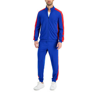 Completo Sportivo da Uomo Ideology Blu 2XL, Giacca Antivento in Nylon Traspirante per Jogging Autunnale, Set 2 Pezzi con Logo - Product Image 1