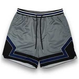 Logo personnalisé Short de basket-ball pour hommes, dernière conception, tissu en toile imperméable et respirant, short en maille de couleur unie à taille moyenne, OEM - Product Image 1