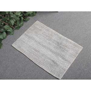 Tapis turc, petit tapis de 1,4 x 2,1 pieds, tapis gris à pois - Product Image 1
