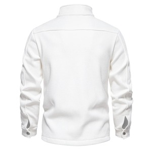 Chaqueta gruesa y cálida con forro polar de gofre para hombre con bolsillo abotonado cuello levantado prendas de vestir chaquetas de invierno abrigos para hombres - Product Image 4