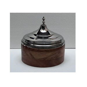 Juego de vajilla de madera de Acacia, cazuela para servir, calentador de alimentos de acero inoxidable, artesanía, juegos de utensilios de cocina - Product Image 1