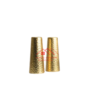 Florero de Metal con Acabado Dorado Brillante y Pulido, Estilo Moderno, para Bodas, Decoración del Hogar, Vajilla Disponible - Product Image 2