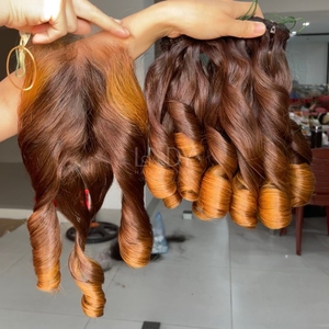 Prix le plus élevé rebondissant cheveux crus surbrillance couleur vietnamien extensions de cheveux humains faisceaux ensemble fermeture 2025 - Product Image 4