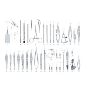 Jeu de pinces chirurgicales pour cataracte-Instruments manuels en acier - Product Image 1