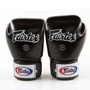 นวมชกมวยหนังวัวแท้ Fairtex สีและโลโก้สั่งทำได้ ปิดแบบผูกเชือก กันน้ำ น้ำหนักเบา สำหรับศิลปะการต่อสู้ - Product Image 1