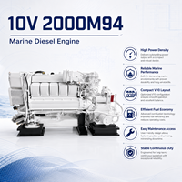 Moteur diesel marin SCDC série MTU 2000 10V 2000M94 2450 tr/min à démarrage électrique avec boîte de vitesses pour yacht, bateau de patrouille et bateau de travail