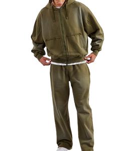 Survêtement pour homme en denim délavé, respirant, durable, anti-rides, prix bas, survêtement cargo en denim délavé pour homme - Product Image 3