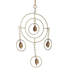 ROSHAN HANDICRAFTS Eco-Friendly Handicraft Metal Bell Customizable Size Shape Modern Style Wall Hanging for <b>Christmas</b> Decor - Product Image 6