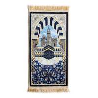Tapis de prière rembourré imprimé numériquement lavable, léger et confortable, 500g, 100% polyester, pour les prières quotidiennes, la maison et les voyages