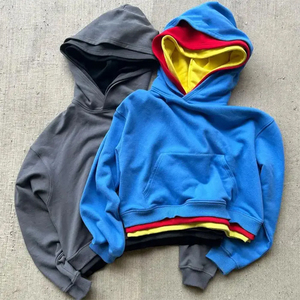 เสื้อฮู้ดขนแกะแขนยาวสำหรับผู้ชายเสื้อมีฮู้ดสำหรับผู้ใหญ่ในฤดูหนาวพิมพ์ลายดิจิตอล - Product Image 6