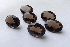 Cuarzo Ahumado Natural, Piedra Preciosa para Joyería, Ovalada, Facetada, Suelta, Certificada por Terceros, Marrón, 20-30 Quilates - Product Image 4