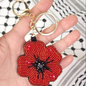 Nouveau design fait à la main broderie perlée luxe fantaisie multicolore voiture vélo sac à main USB porte-clés décoratif à la mode - Product Image 6