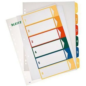 Leitz Extra Wide A4 Number Register 1-6 Polypropylene Desk <b>Organizer</b> Multi-color - Product Image 1