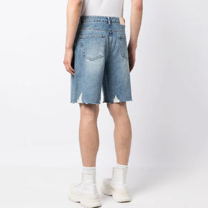 Nouveau style de jeans baggy de qualité supérieure pour l'été jeans personnalisés pour hommes shorts courts en denim foncé pour hommes - Product Image 5