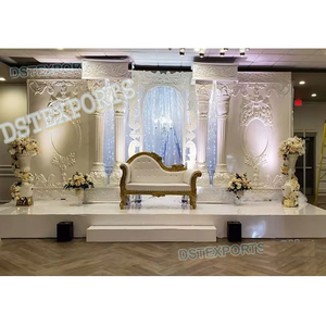Decoración de Escenario Vintage para Bodas, Decoración Moderna para Ceremonias de Compromiso en Suiza, Decoración de Escenario con Marco Blanco para Bodas Occidentales en Australia - Product Image 1