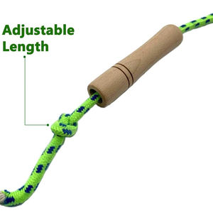Cuerda de Saltar Doble Holandesa de 16 Pies para Niños - Mango de Madera - Cuerda de Saltar de Algodón Trenzado Ajustable para Ejercicio Físico - Product Image 4