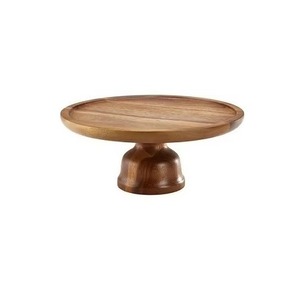 ฝาแก้วใสกันฝุ่นพร้อมถาดไม้ไผ่สำหรับวางเค้ก - Product Image 1