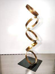 Abstract Metal Art Sculptures Modern <b>Decorative</b> Shapes for Home & Office Interiors - Product Image 3