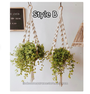 Indoor Garden Plant Holder Customized Macrame Plant Hanger for <b>Wall</b> and Window Decoration - Product Image 2