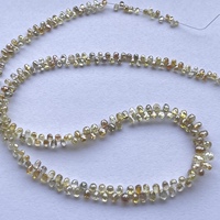 10 15 20 Diamants naturels fantaisie jaunes, blancs, gris, taille brillant, facettés, en forme de goutte, perles briolette, certifiés IGI, pierres véritables