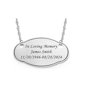 Placa de identificación de latón de diseño creativo con cadena colgante de urna de cremación con cadena dorado brillante personalizado de bajo costo - Product Image 5