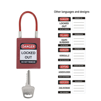 Ensemble de cadenas de blocage et d'étiquetage fiables avec câbles, cylindres à clé maîtresse, conformes OSHA, qualité supérieure avec codage laser et étiquette